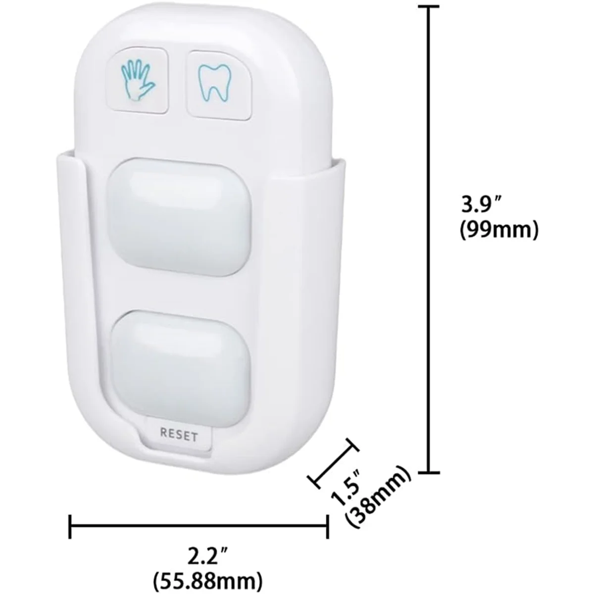 A61I Timer for Kids,Wireless Battery Powered 2 Minutes Teeth Brush Timer,20 Seconds Hand Washing Timer, Color Indicator Light