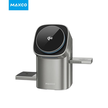 Qi2 Magnetic Wireless Charger Fast Charger 3-in-1 Intelligent Fast Charging 15W for IPhone 12/13/14/15/16 for Iwatch & AirPods
