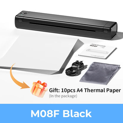 Phomemo M08F Wireless Thermal A4 Printer Bluetooth, Portable Label Maker for Home Office Shipping, Compatible iOS Android PC