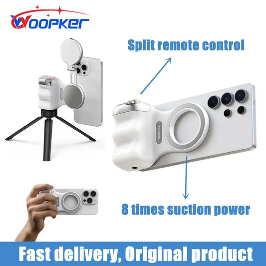 TELESIN Phone Camera Shoot Hand Grip Magnetic Smart Phone Holder Shooting Aid Remote Control Handle For Iphone Android Phone